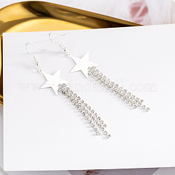 Alloy Rhinestone Dangle Earrings&nbsp;FS-WG581BF-02