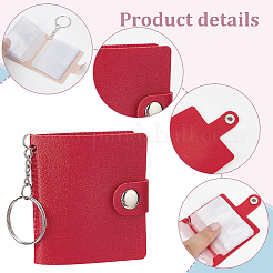 6Pcs 6 Colors PU Leather Photocard Sleeve Keychain&nbsp;KEYC-GA0001-53