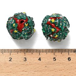 Christmas Theme Polymer Clay Rhinestone Beads with Resin&nbsp;X-RESI-Z045-01B