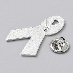October Breast Cancer Pink Awareness Ribbon Enamel Pins&nbsp;JEWB-WH0010-63P-01