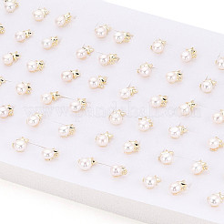 Star Brass Micro Pave Clear Cubic Zirconia Stud Earrings&nbsp;PEAR-N020-WX04