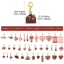 12Pcs Alloy Enamel Pendant Decorations&nbsp;HJEW-FS00078-02