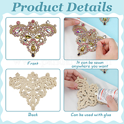 2Pcs Glass Rinestone Clothing Accessories&nbsp;DIY-FG0006-61C