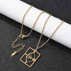 304 Stainless Steel Necklace&nbsp;LS-NJEW-D330-01G-09