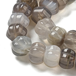 Natural Grey Agate Beads Strands&nbsp;G-G142-A16-01