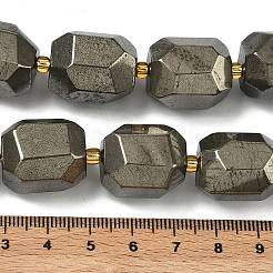 Natural Gold Pyrite/Golden Pyrite Beads Strands&nbsp;G-G459-C01-01
