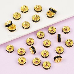 Brass Rhinestone Spacer Beads&nbsp;RB-A014-Z8mm-02G-NF