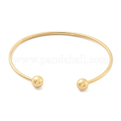 304 Stainless Steel Arm Cuff Bangles&nbsp;AJEW-P127-02G