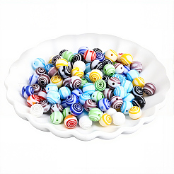 120pcs Handmade Millefiori Glass Round Beads&nbsp;LK-PA0001-05