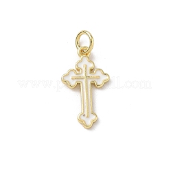 Brass Enamel Pendants&nbsp;KK-B155-06G