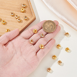 24Pcs 2 Colors Knot Shape Brass Beads&nbsp;KK-GA0002-40