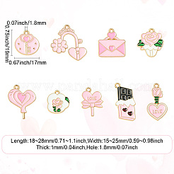 45Pcs 9 Styles Valentine's Day Theme Alloy Enamel Pendants&nbsp;FIND-CJ0003-74