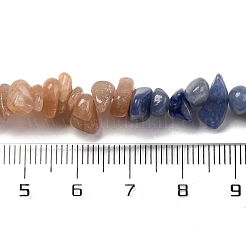 Natural Orange Moonstone & Green Aventurine & Blue Aventurine Beads Strands&nbsp;G-L610-A09-01