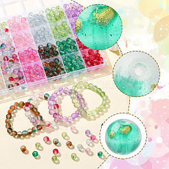 552Pcs 11 Colors Frosted Baking Paint Glass Beads&nbsp;DGLA-FS0001-14