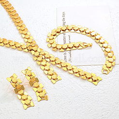 Alloy Chain Bracelets & Earrings & Necklaces Sets for Women&nbsp;SC0871