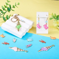 60Pcs 15 Styles Alloy and Enamel Big Pendants&nbsp;FIND-TA0010-95