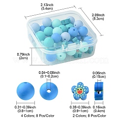 48Pcs 6 Styles DIY Food Grade Silicone & Polymer Clay Beads Jewelry Making Finding Kit&nbsp;DIY-FS0005-83B