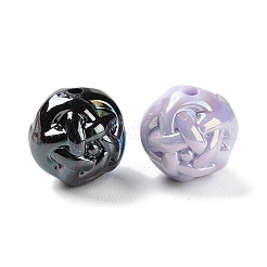 UV Plating Rainbow Iridescent Acrylic Beads&nbsp;SACR-A006-08A