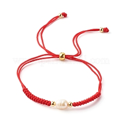 Pearl Beads Adjustable Nylon Thread Cord Bracelets&nbsp;BJEW-JB06397