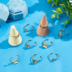 9Pcs 9 Styles 304 Stainless Steel Open Cuff Ring Findings&nbsp;STAS-AR0002-20