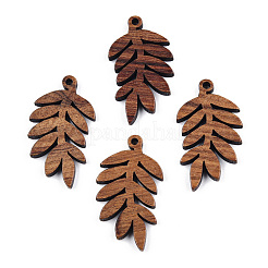 Natural Walnut Wood Pendants&nbsp;X-WOOD-T023-15