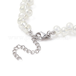 Glass Teardrop Beaded Necklaces&nbsp;NJEW-JN04273-01