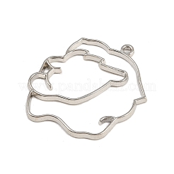 Zinc Alloy Open Back Bezel Pendants&nbsp;PALLOY-D580-05P-I
