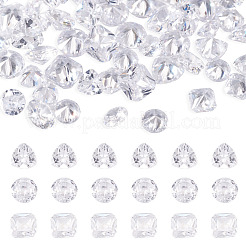60Pcs 3 Style Cubic Zirconia Beads & Cabochons&nbsp;ZIRC-PJ0001-07