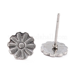 304 Stainless Steel Stud Earring Settings&nbsp;STAS-B003-02P