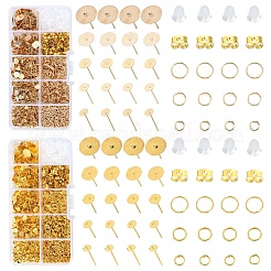 DIY Iron Stud Earring & Ear Nuts & Jump Rings Jewelry Making Findings Kits&nbsp;DIY-YW0010-57