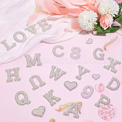 ABS Pearl and Polyester Cloth Iron on/Sew on Patches&nbsp;DIY-HY0002-55