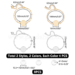 DIY Blank Dome Bracelet Making Kit&nbsp;DIY-UN0005-68