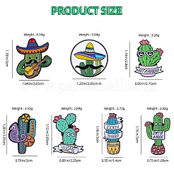 7Pcs 7 Style Cactus Enamel Pin&nbsp;JEWB-SZ0002-01