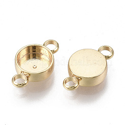 Brass Cabochon Connector Settings&nbsp;KK-N186-82G