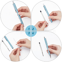 5Pcs 3 Styles Gold Powder Press Ballpoint Pen&nbsp;AJEW-GF0003-77A