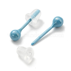 Hypoallergenic Bioceramics Zirconia Ceramic Round Ball Stud Earrings&nbsp;EJEW-Q768-18B