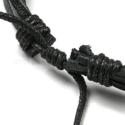 5Pcs 5 Style Adjustable Braided Imitation Leather Cord Bracelet Set with Waxed Cord for Men&nbsp;BJEW-F458-14