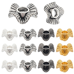 120Pcs 4 Colors Tibetan Style Alloy Beads&nbsp;FIND-SC0017-92B