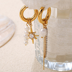 304 Stainless Steel Clear Cubic Zirconia Hoop Earrings&nbsp;WG9E1A8-01