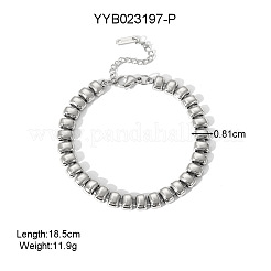 304 Stainless Steel Bean Link Chain Necklaces & Bracelets Sets for Unisex&nbsp;KH5029-1