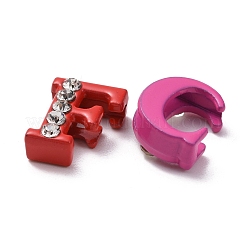 Spray Painted Zinc Alloy Slide Charms&nbsp;ALRI-S130-01