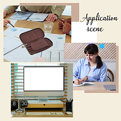 Leather Zip-Around Pen Case&nbsp;AJEW-WH0643-013
