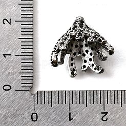 Brass Micro Pave Black Cubic Zirconia Beads&nbsp;KK-V011-26P