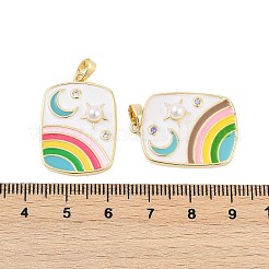 Brass Enamel Pendents&nbsp;KK-R212-07G