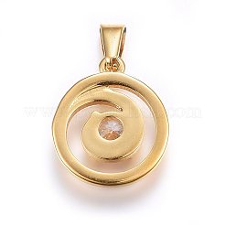 304 Stainless Steel Pendants&nbsp;STAS-P216-74G