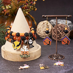 24Pcs 12 Style Halloween Theme Alloy Enamel Pendants&nbsp;ENAM-TA0001-51
