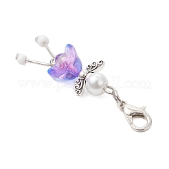 10Pcs Flower Angel Glass Pendant Decorations&nbsp;HJEW-JM03560