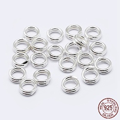 20Pcs 925 Sterling Silver Split Jump Rings&nbsp;STER-SC0001-42S-02