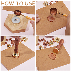 4Pcs 4 Styles Brass Blank Stamp Heads&nbsp;DIY-CP0009-48