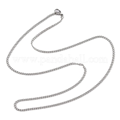 Tarnish Resistant Unisex Casual Style 304 Stainless Steel Curb Chain Necklaces&nbsp;STAS-O037-54P